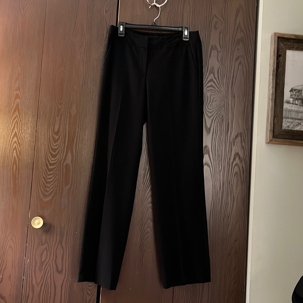 Sharagano black dress slacks with wide legs. Size 8